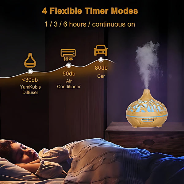 Wooden Lattice Ultrasonic Aroma Diffuser